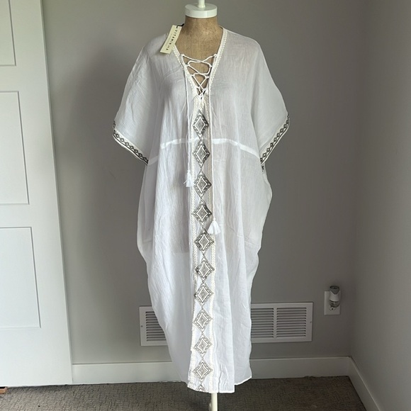 NWT VITAMIN A ISABELL MAXI CAFTAN Swim Cover Up Dress SMALL - Picture 13 of 13